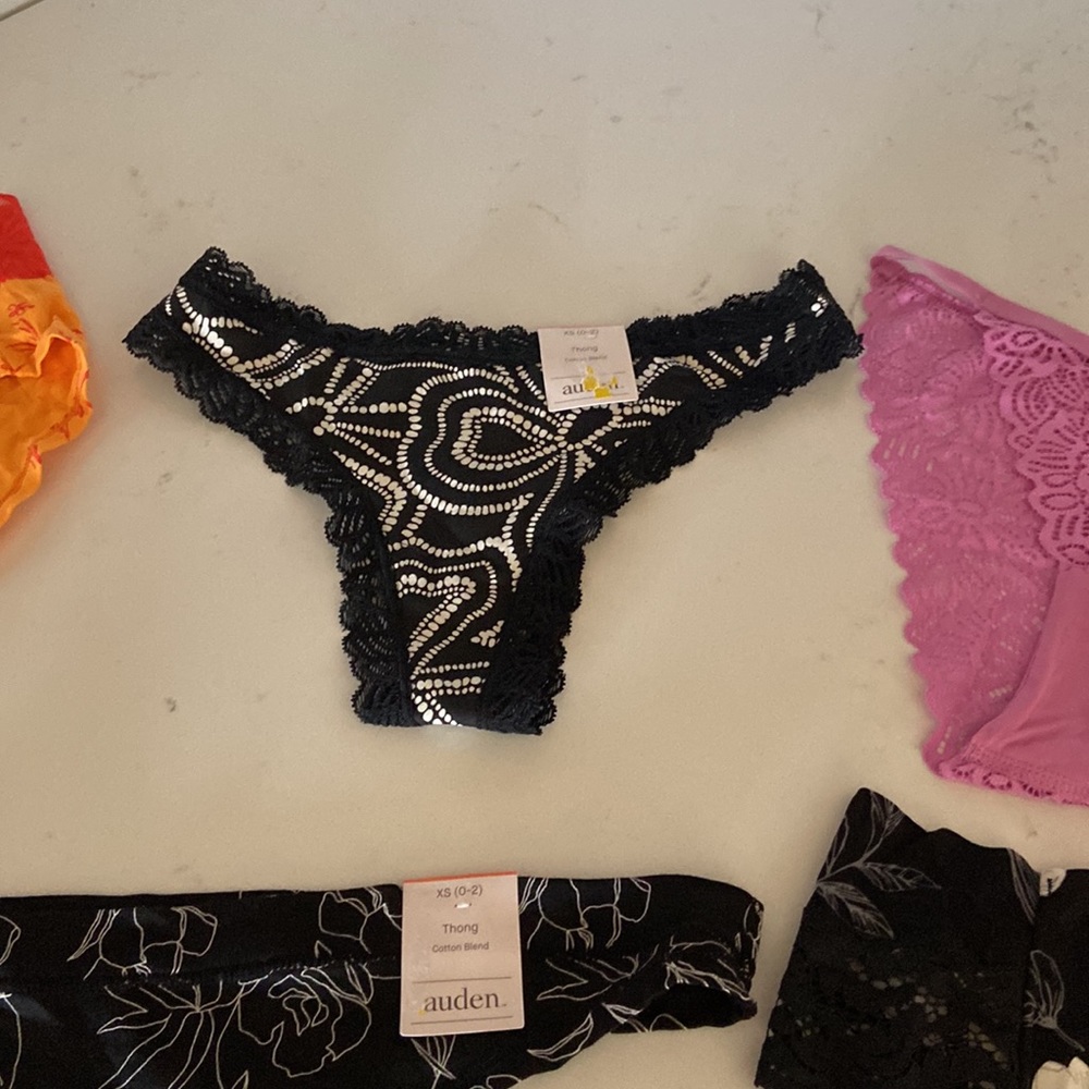 Auden NWT XS 0-2 women's panty lot 1 boyshort 2 thongs 2 hipster 3 cheeky - Picture 5 of 16